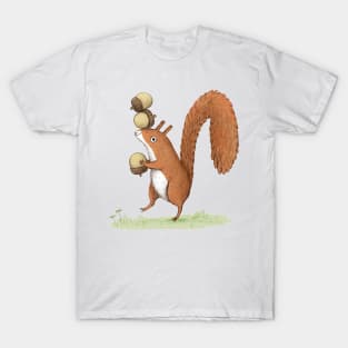 Squirrel With Acorns T-Shirt